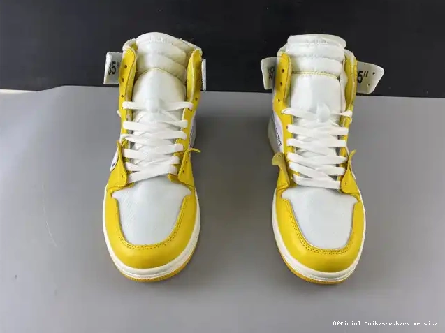 Official Maikesneakers Jordan AQ0818-149 Yellow-Cone NRG Dark Air x White 1 Off-White Powder 0607